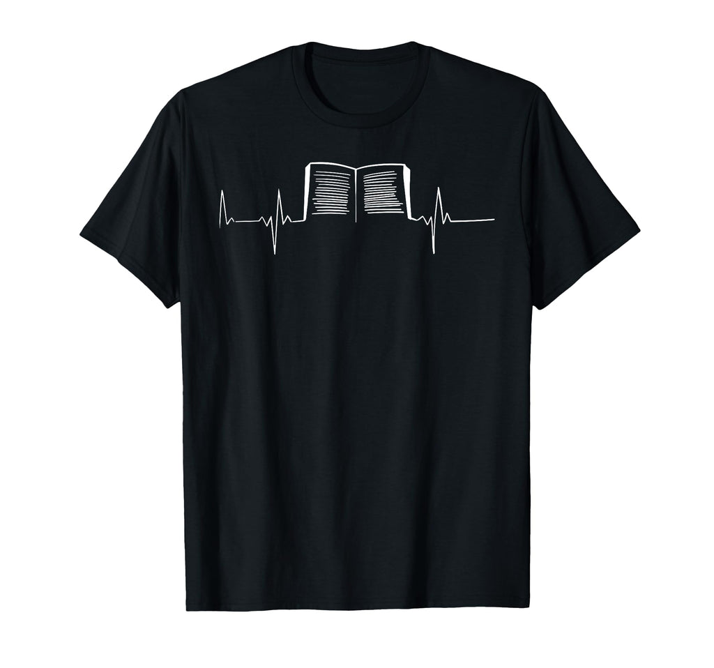 Book Heartbeat Reading Lover Bookworm T-Shirt - Unique Graphic Men Women - T-Shirt, Sweatshirt, Hoodie