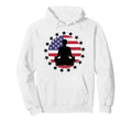 Patriotic Yoga Pose American Flag Hoodie - Aesthetic Graphic for Adults - T-Shirt, Sweatshirt, Hoodie