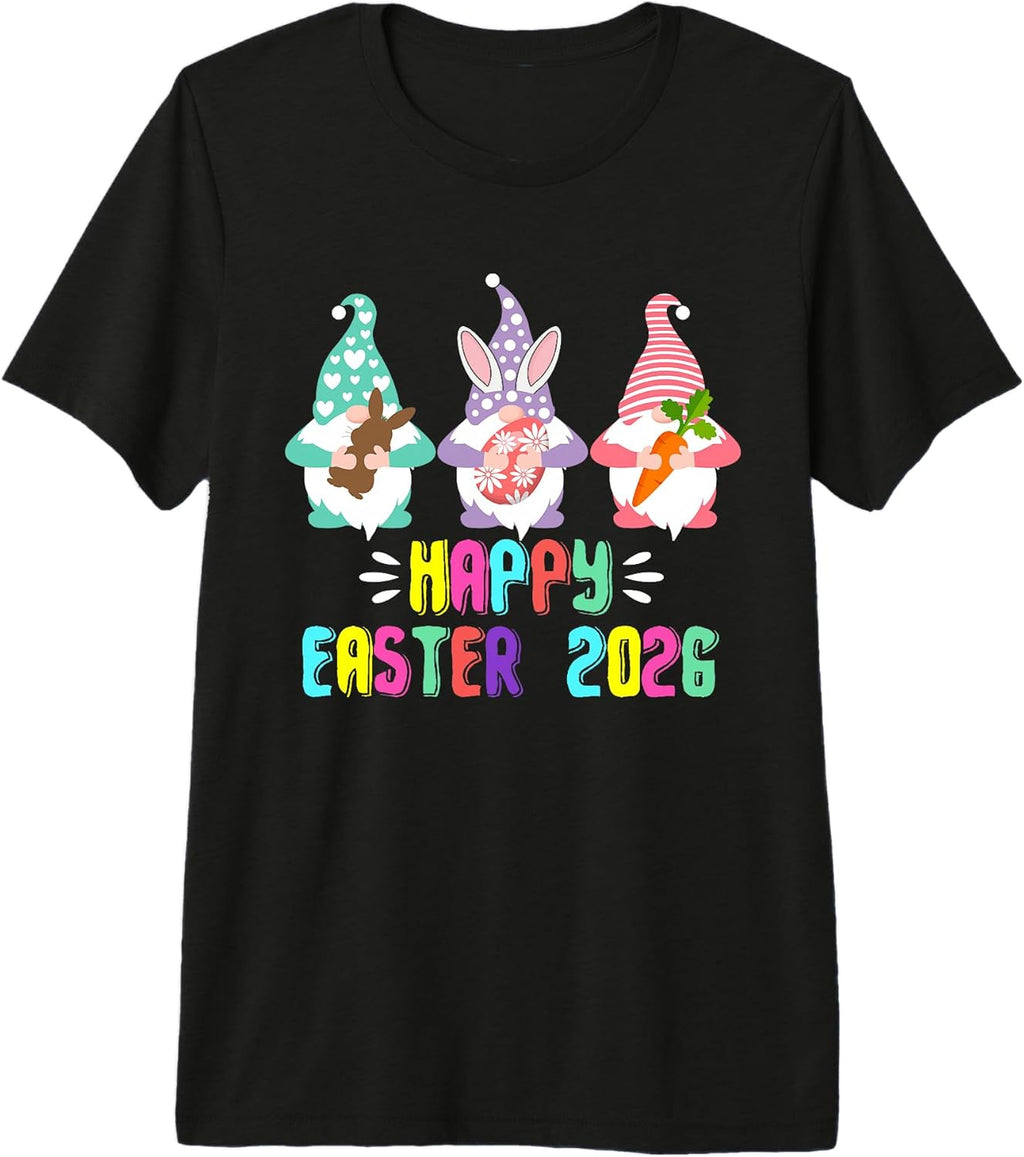 Happy Easter Day 2026 Gnomies Bunny Egg Boys Girls Unisex T-shirt, Sweatshirt, Hoodie, Long Sleeve Tee - T-Shirt, Sweatshirt, Hoodie