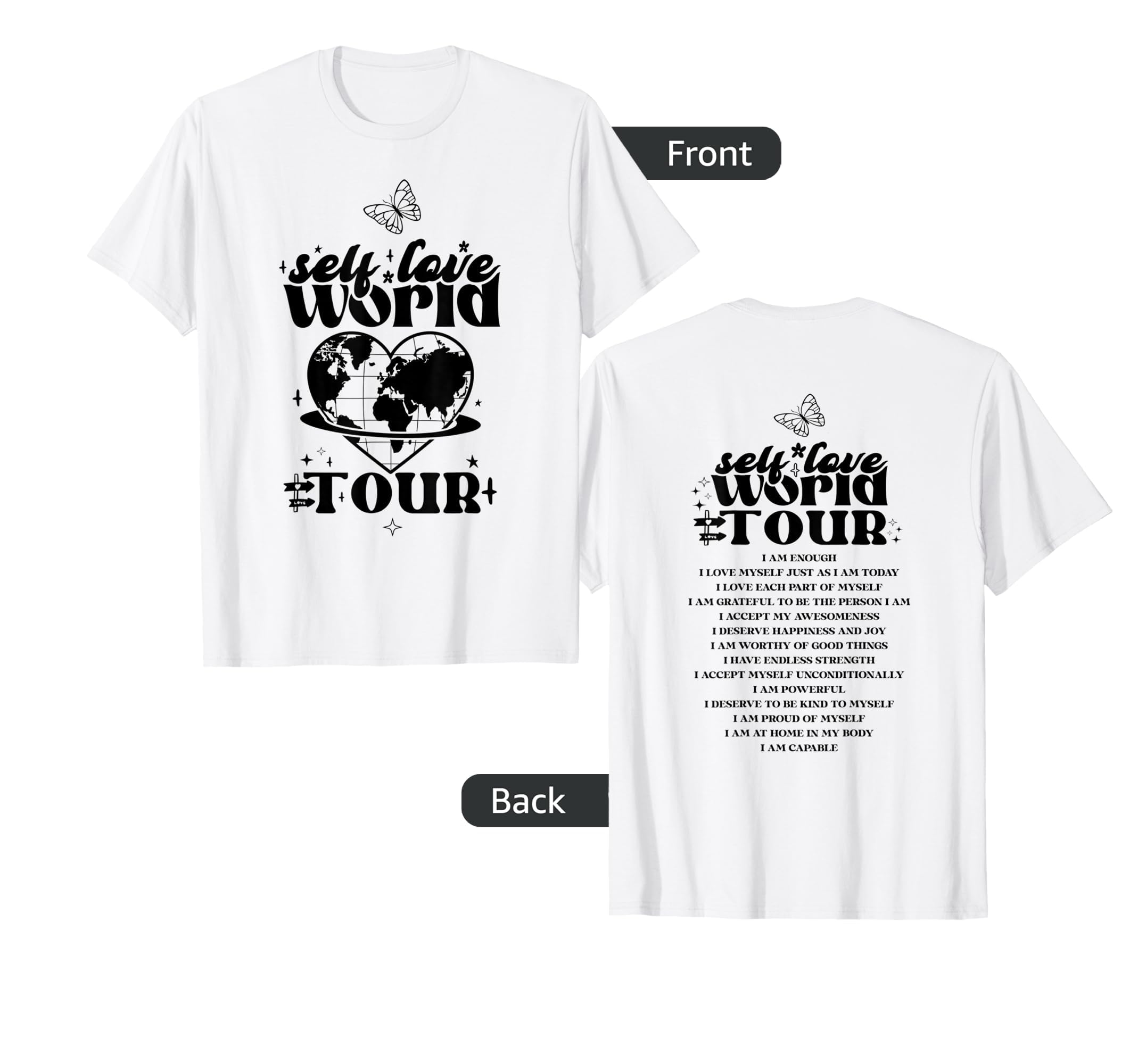 Self Love World Tour Aesthetic Good T-Shirt - Aesthetic Graphic Unisex - T-Shirt, Sweatshirt, Hoodie