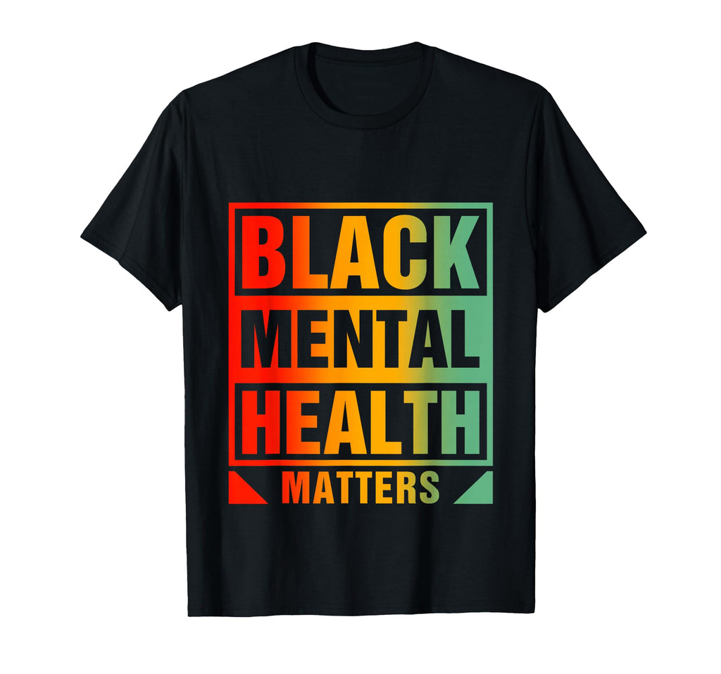 Black Mental Health Matters Human Brain T-Shirt - Graphic Print Men Women - T-Shirt, Sweatshirt, Hoodie