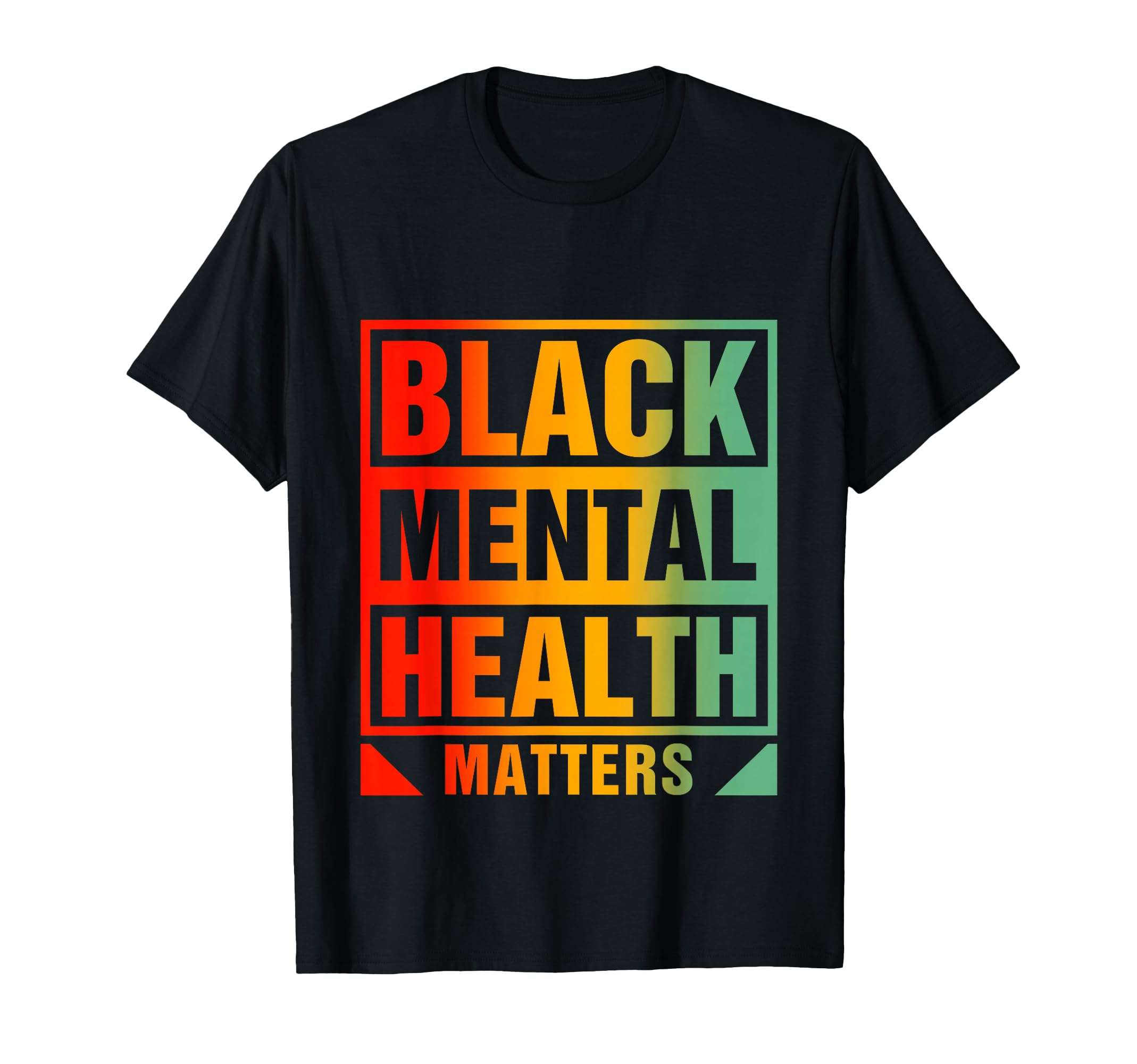 Black Mental Health Matters Human Brain T-Shirt - Graphic Print Men Women - T-Shirt, Sweatshirt, Hoodie