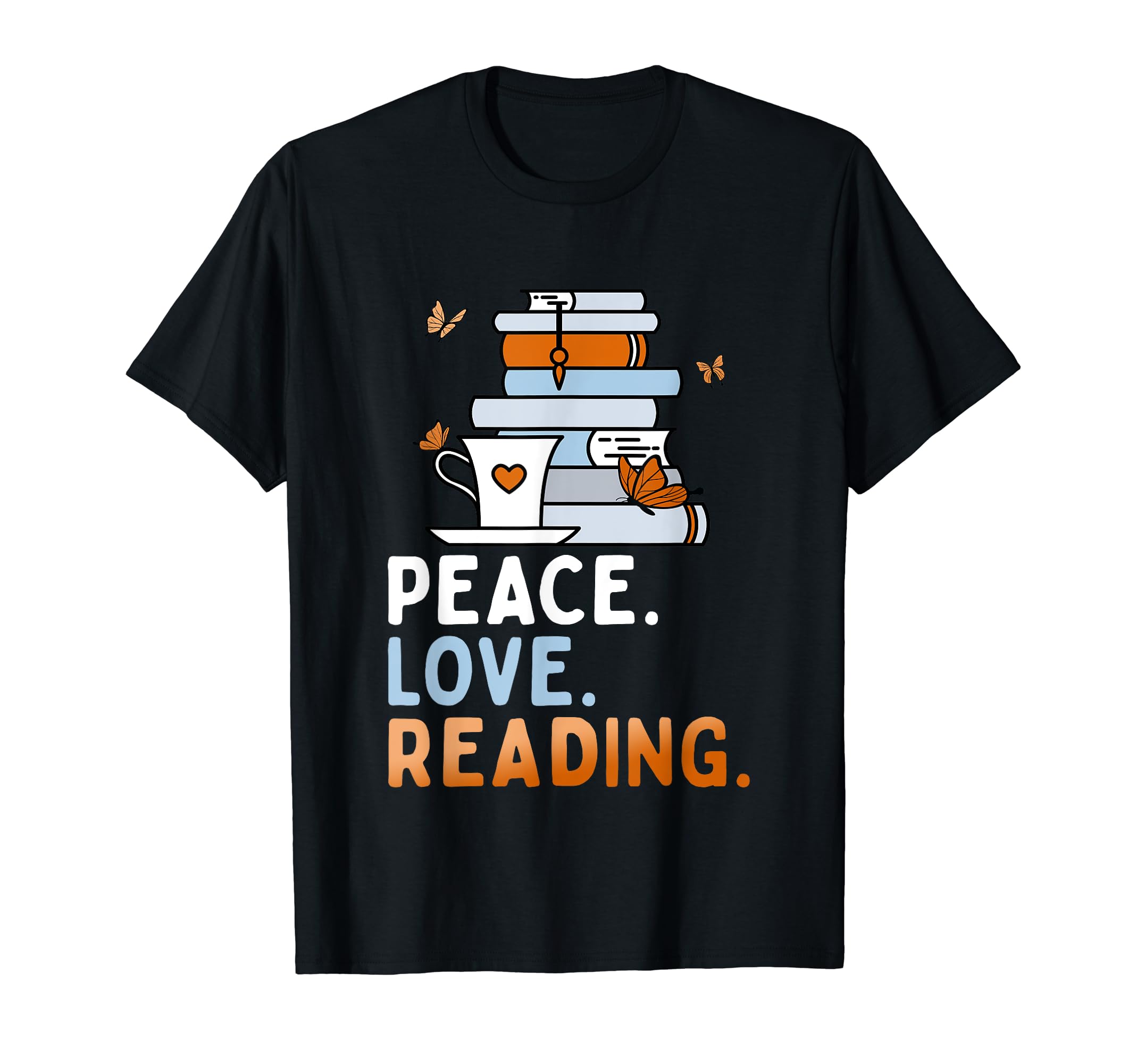 Peace Love Reading Book Lover Summer T-Shirt - Novelty Apparel for Adults - T-Shirt, Sweatshirt, Hoodie