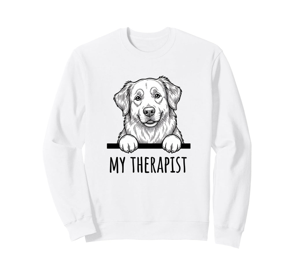 Support My Therapist Funny Dog Therapy Sweatshirt - Minimalist Print Unisex - T-Shirt, Sweatshirt, Hoodie