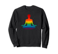 Yoga Lovers And Mindfulness Rainbow T-Shirt - Novelty Apparel Unisex - T-Shirt, Sweatshirt, Hoodie