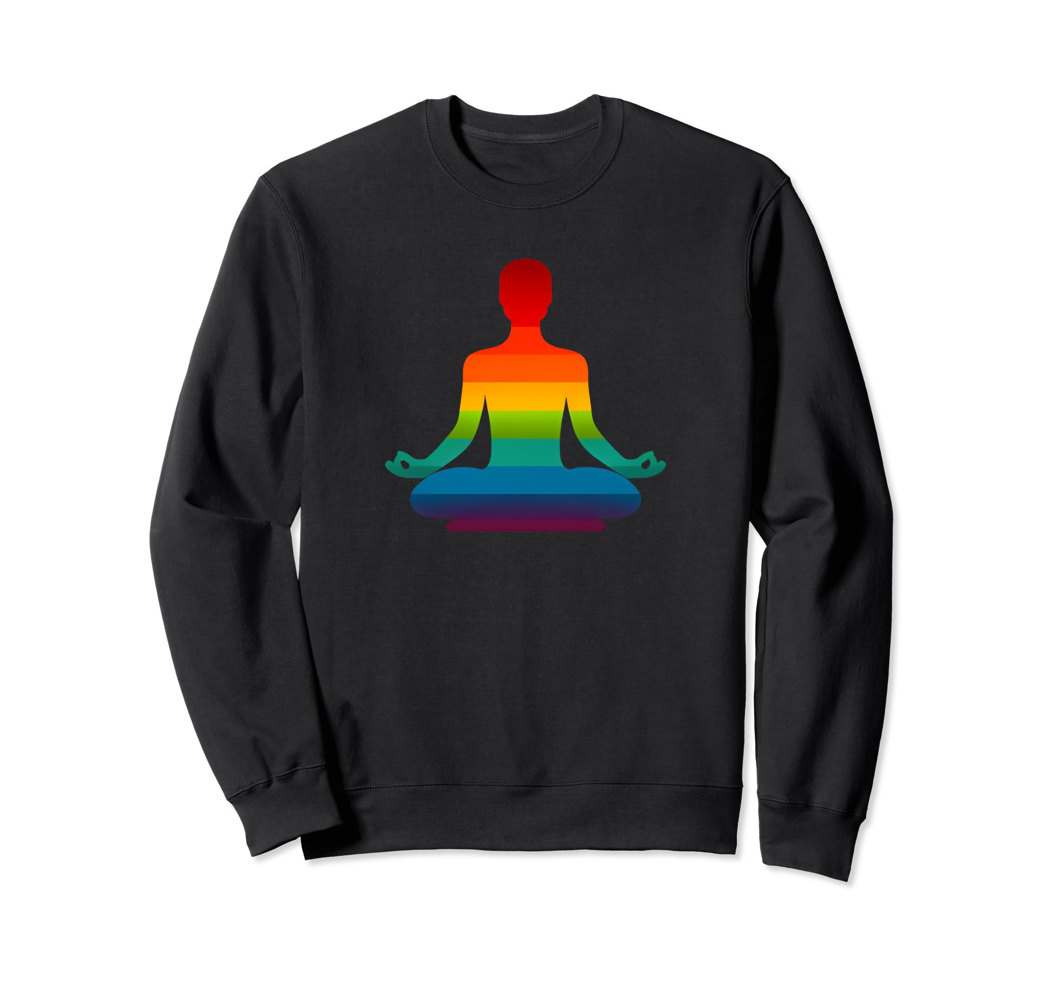Yoga Lovers And Mindfulness Rainbow T-Shirt - Novelty Apparel Unisex - T-Shirt, Sweatshirt, Hoodie