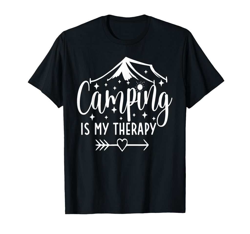 Camping Is My Therapy Funny Camping Lover T-Shirt - Custom Art Print Unisex - T-Shirt, Sweatshirt, Hoodie