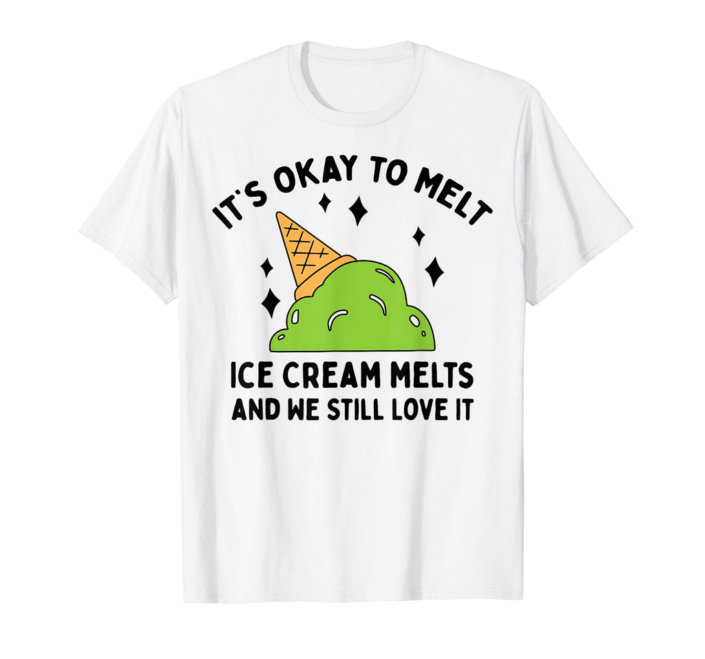 Ice Cream Melts Depression Mental T-Shirt - Streetwear Style Men Women - T-Shirt, Sweatshirt, Hoodie
