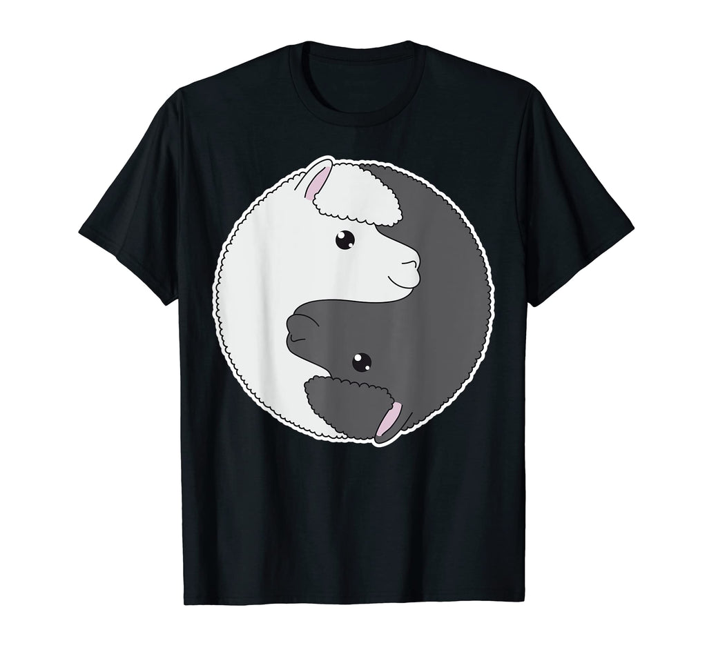 Llama Animal Lover Yin Yang Alpaca T-Shirt - Aesthetic Graphic Unisex - T-Shirt, Sweatshirt, Hoodie