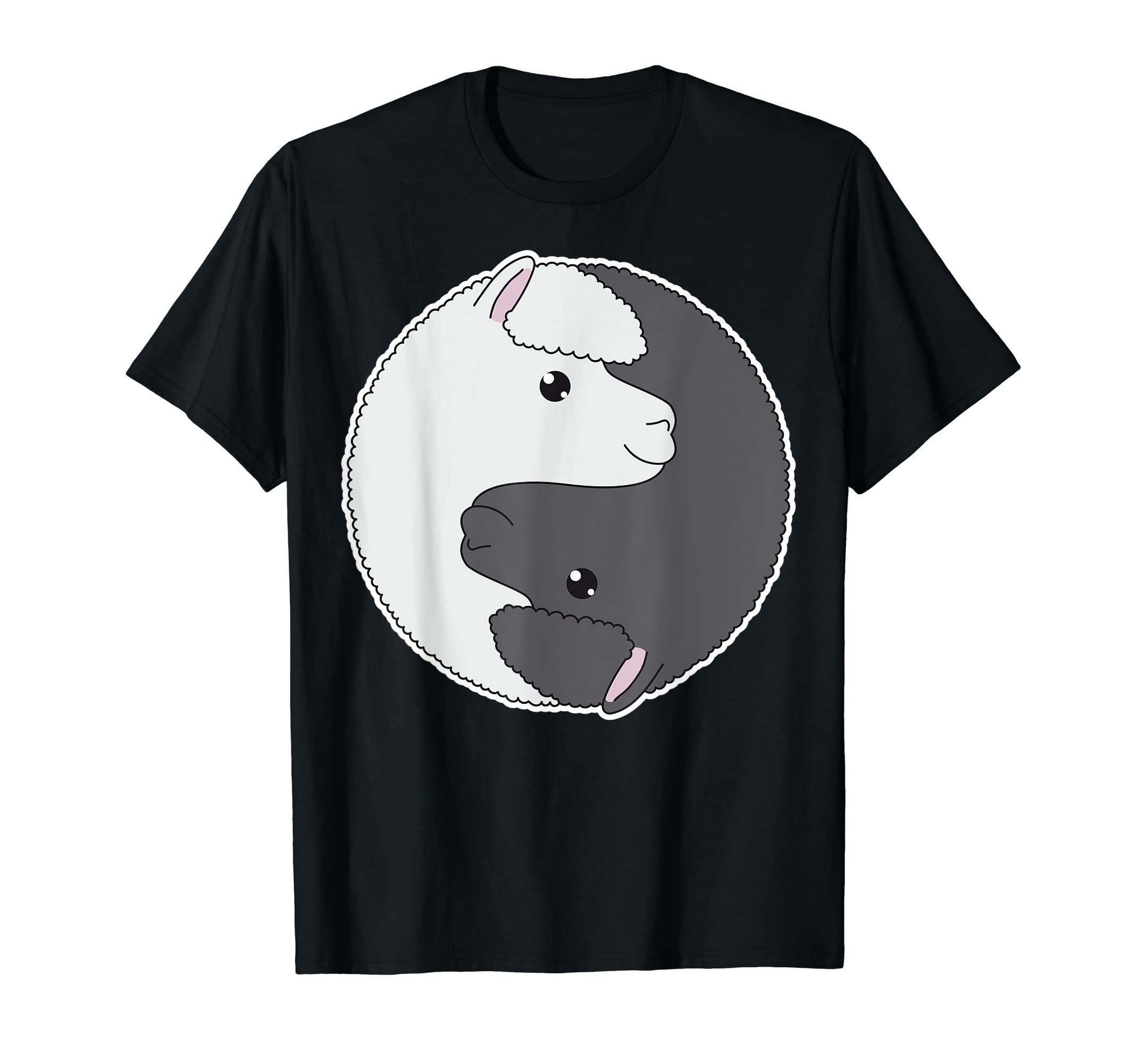 Llama Animal Lover Yin Yang Alpaca T-Shirt - Aesthetic Graphic Unisex - T-Shirt, Sweatshirt, Hoodie