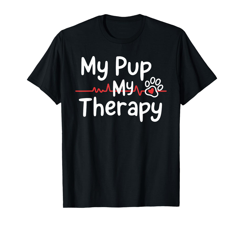My Pup My Therapy Dog Lovers T-Shirt - Custom Art Print Unisex - T-Shirt, Sweatshirt, Hoodie