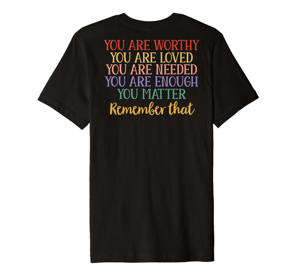 You Are Enough Green Ribbon Mental T-Shirt - Unique Graphic Men Women - T-Shirt, Sweatshirt, Hoodie