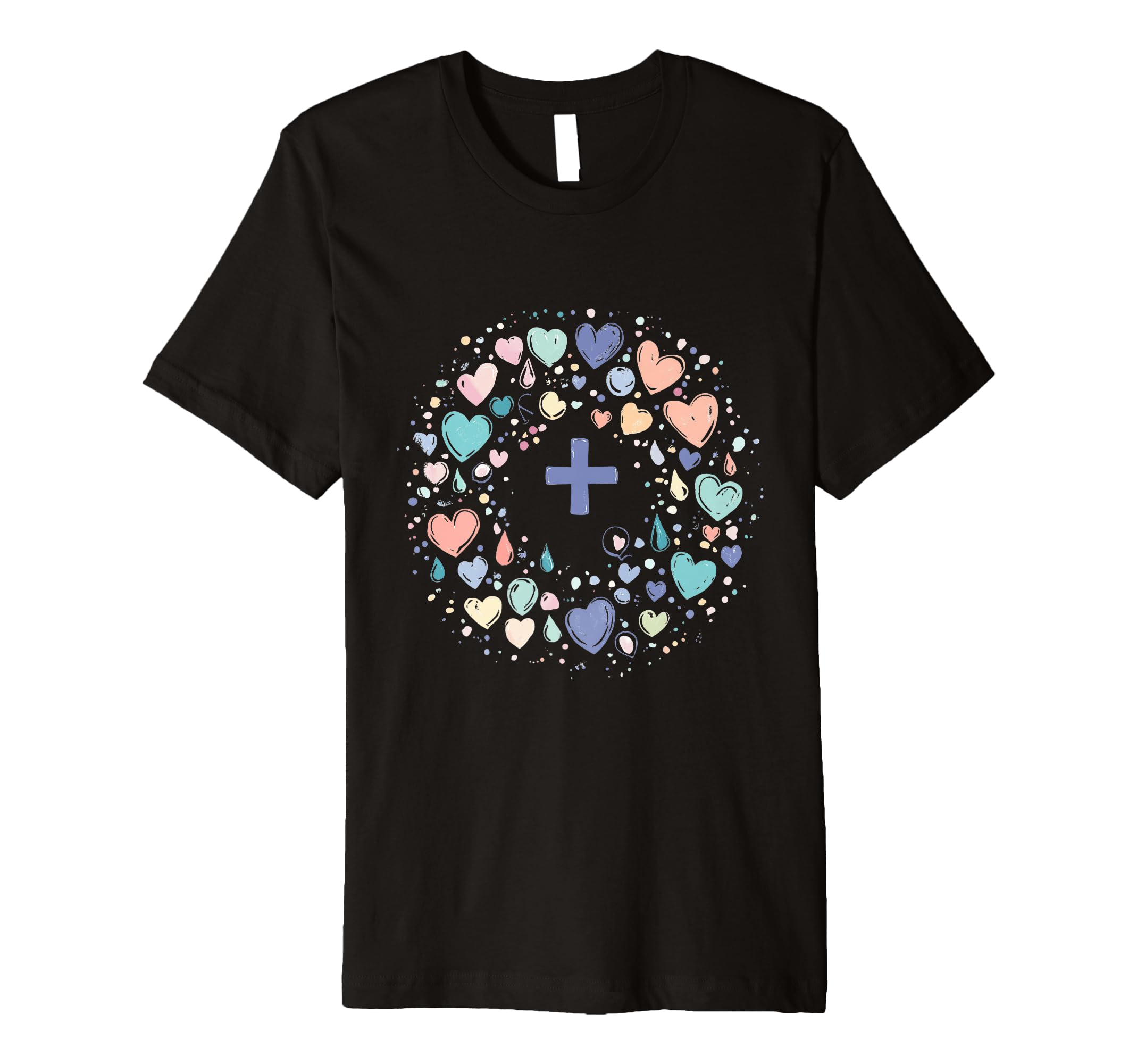 Colorful Heart Mandala Mindfulness T-Shirt - Aesthetic Graphic for Adults - T-Shirt, Sweatshirt, Hoodie