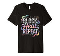 Block Heal Repeat Boundaries Self Mood T-Shirt - Aesthetic Graphic Unisex - T-Shirt, Sweatshirt, Hoodie