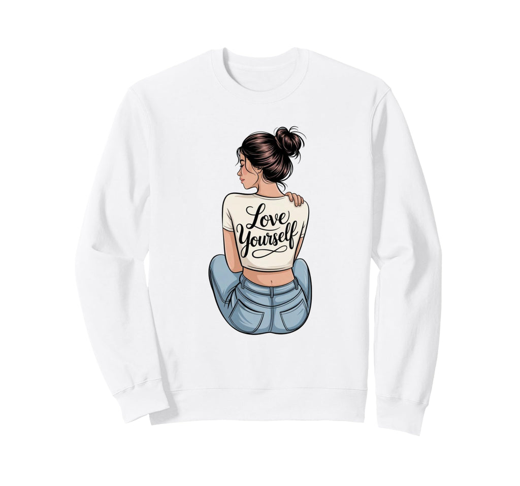 Love Yourself Self Care Illustration Sweatshirt - Unique Graphic Unisex - T-Shirt, Sweatshirt, Hoodie
