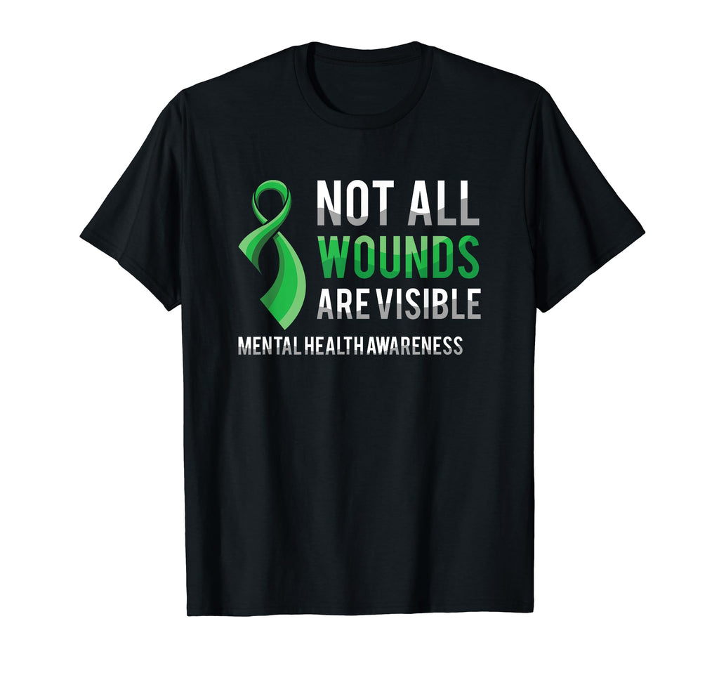 Not All Wounds Are Visible Mental T-Shirt - Unique Graphic for Adults - T-Shirt, Sweatshirt, Hoodie