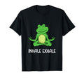 Inhale Exhale Meditation Yoga Frog T-Shirt - Minimalist Print Unisex - T-Shirt, Sweatshirt, Hoodie