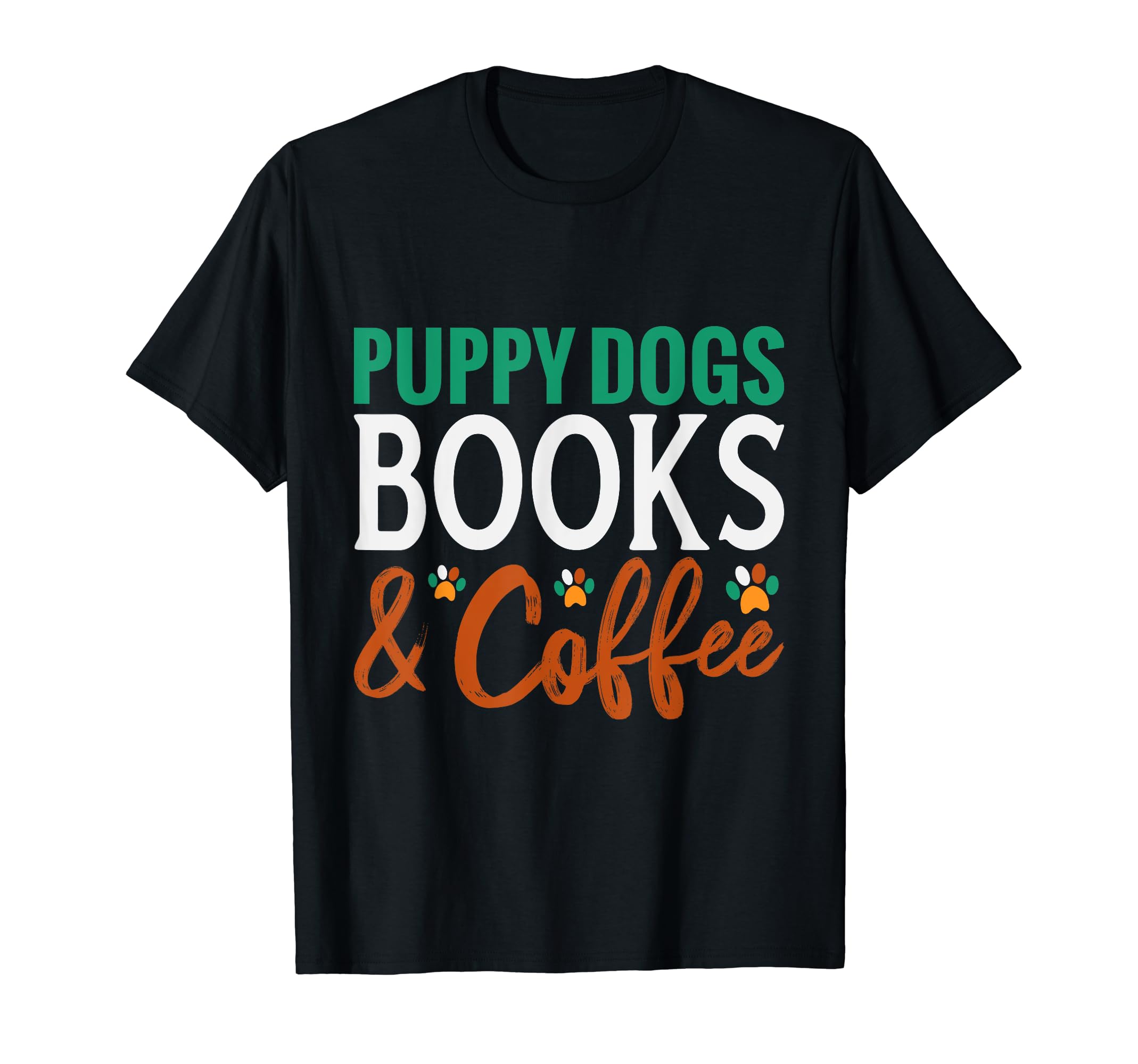 Funny Puppy Dogs Books And Coffee T-Shirt - Custom Art Print for Adults - T-Shirt, Sweatshirt, Hoodie