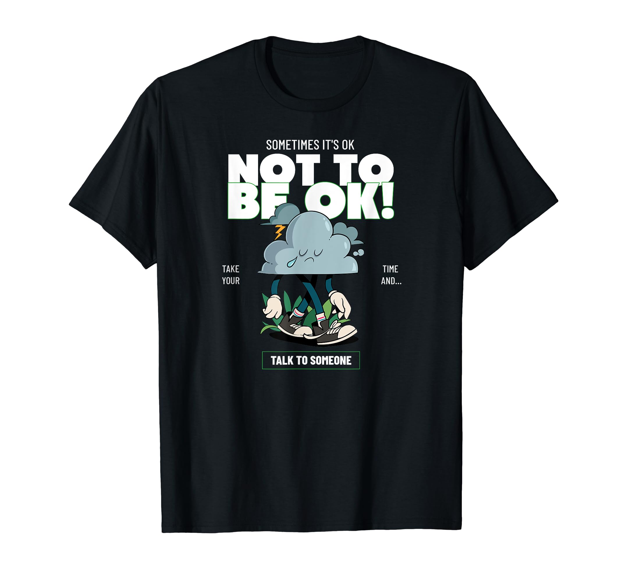Its Okay Not To Be Okay Mental Health T-Shirt - Minimalist Print Unisex - T-Shirt, Sweatshirt, Hoodie