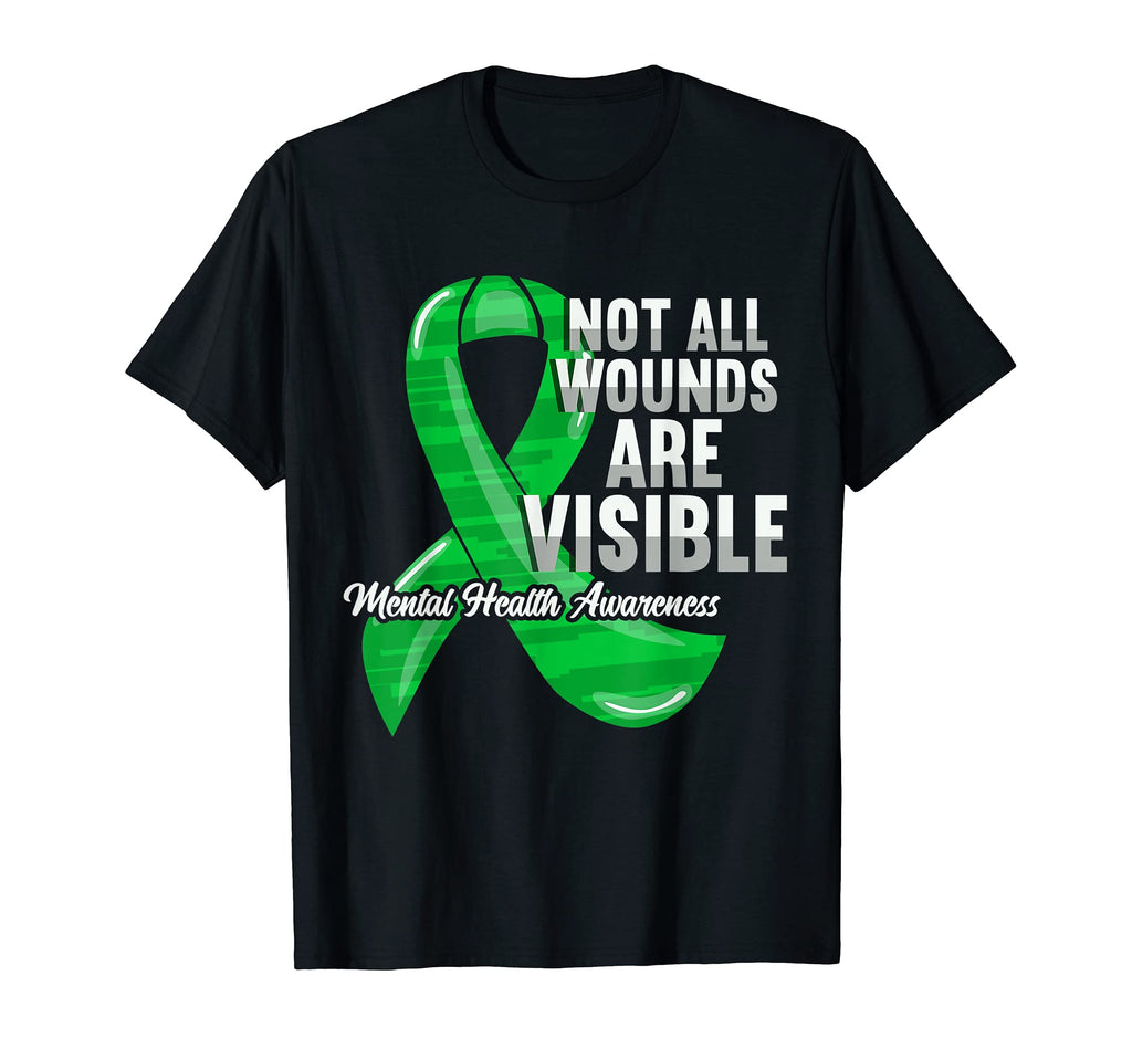 Not All Wounds Are Visible Mental Health T-Shirt - Graphic Print Men Women - T-Shirt, Sweatshirt, Hoodie
