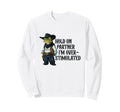 Hold Partner Im Overstimulated Frog Sweatshirt - Unique Graphic Unisex - T-Shirt, Sweatshirt, Hoodie