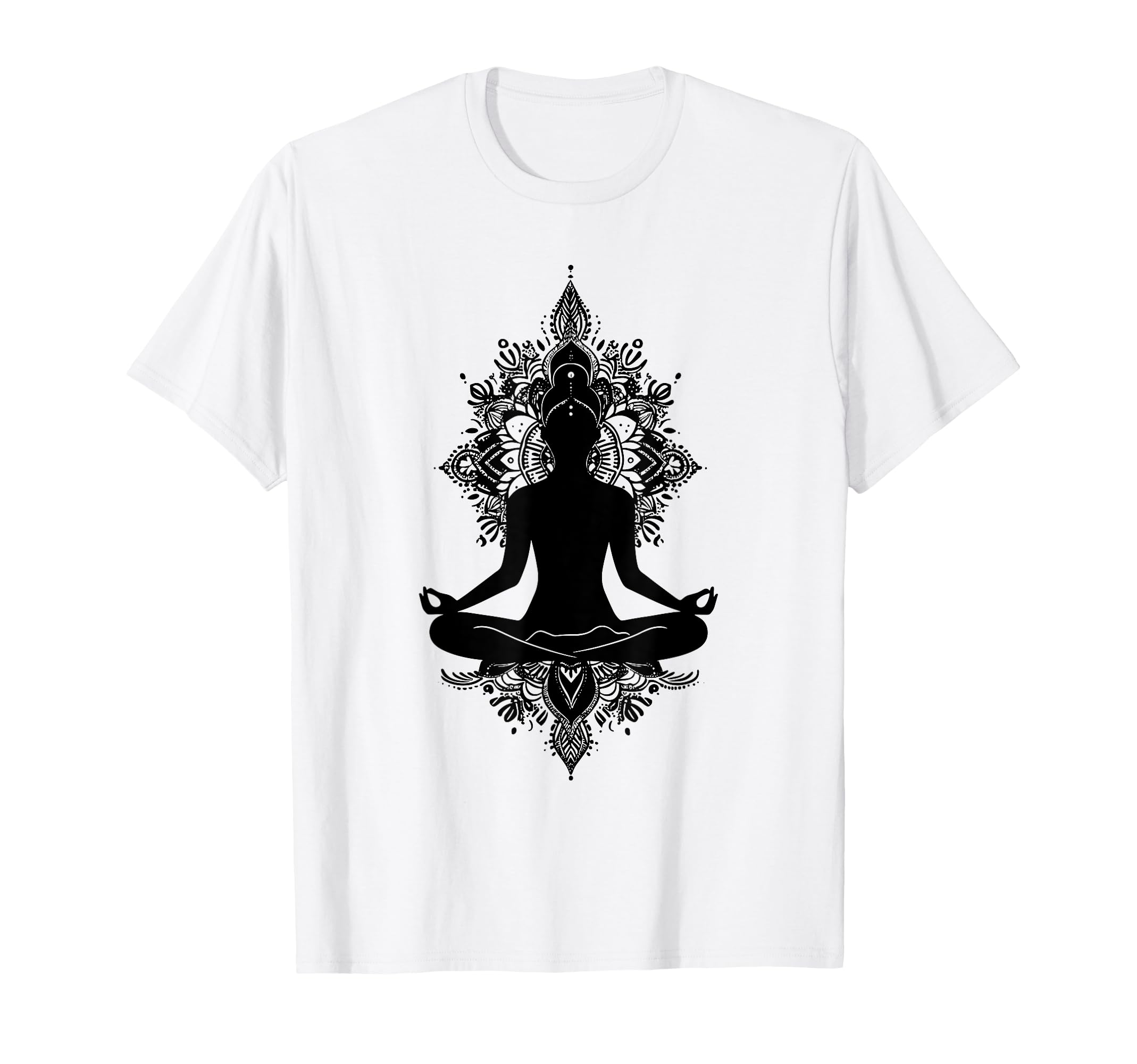 Whimsical Yoga Mandala Flower Zen T-Shirt - Minimalist Print Men Women - T-Shirt, Sweatshirt, Hoodie