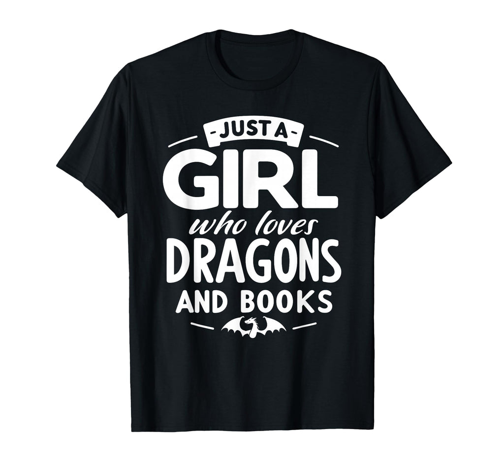 Just Who Loves Dragons Books Book T-Shirt - Unique Graphic for Adults - T-Shirt, Sweatshirt, Hoodie