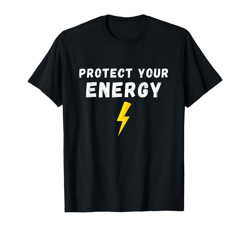 Protect Your Energy Lightning Bolt T-Shirt - Custom Art Print Men Women - T-Shirt, Sweatshirt, Hoodie