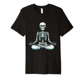 Meditation Skeleton Yoga Pose Relaxing T-Shirt - Graphic Print Unisex - T-Shirt, Sweatshirt, Hoodie
