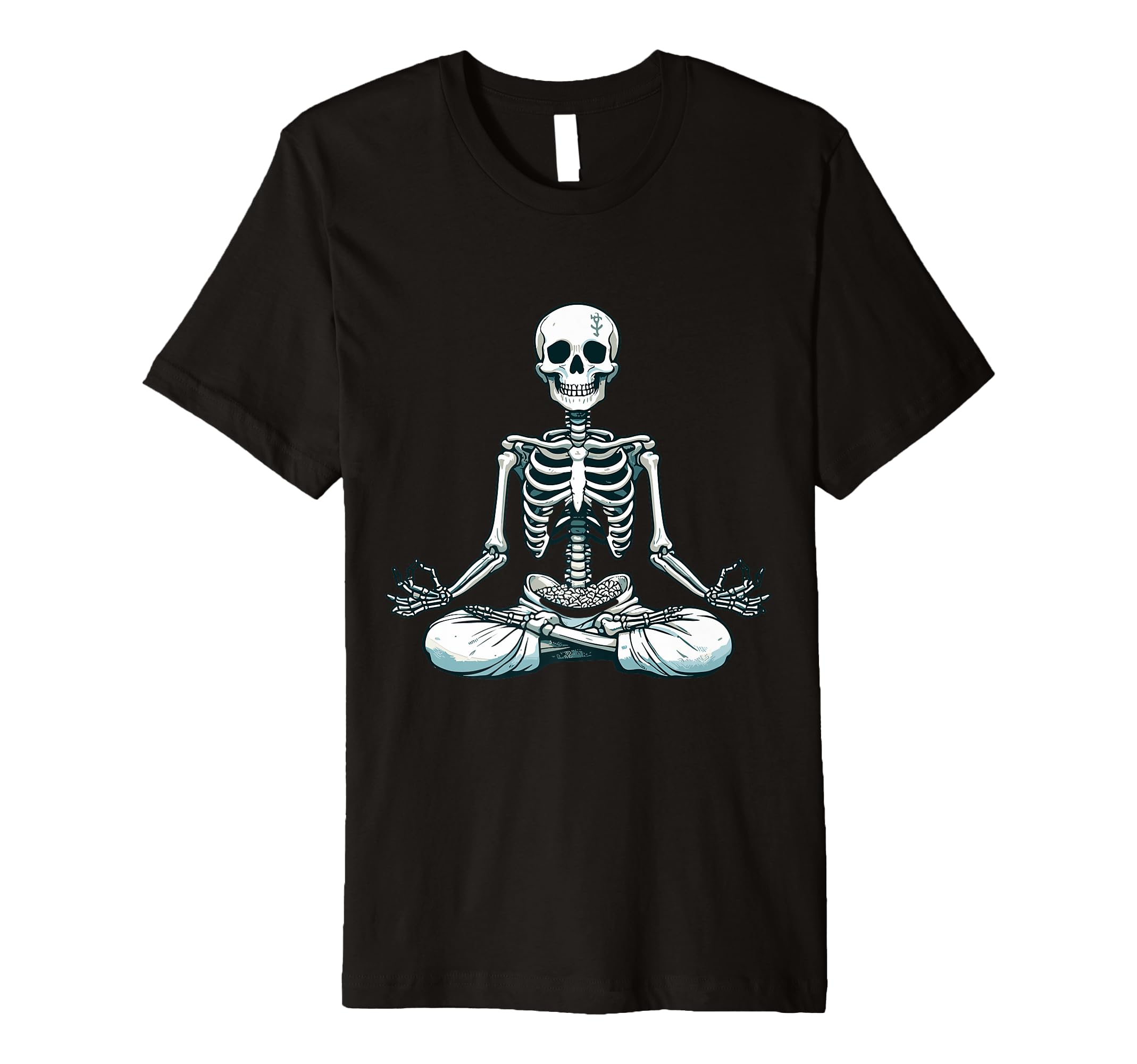 Meditation Skeleton Yoga Pose Relaxing T-Shirt - Graphic Print Unisex - T-Shirt, Sweatshirt, Hoodie