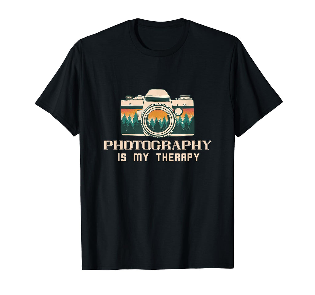 Photography Is My Therapy Landscape T-Shirt - Fun Novelty Design Men Women - T-Shirt, Sweatshirt, Hoodie