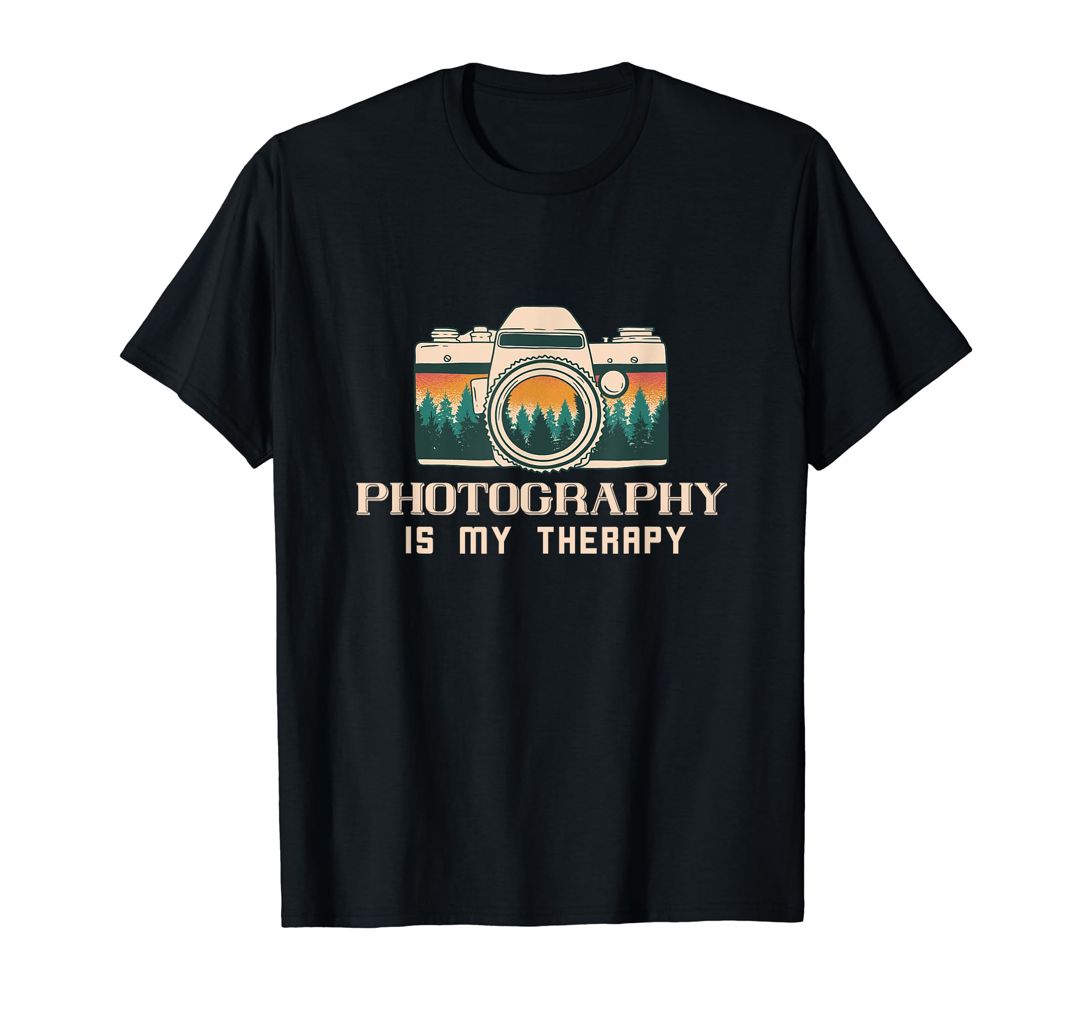 Photography Is My Therapy Landscape T-Shirt - Fun Novelty Design Men Women - T-Shirt, Sweatshirt, Hoodie