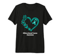 Military Sexual Trauma Awareness Heart T-Shirt - Graphic Print Unisex - T-Shirt, Sweatshirt, Hoodie