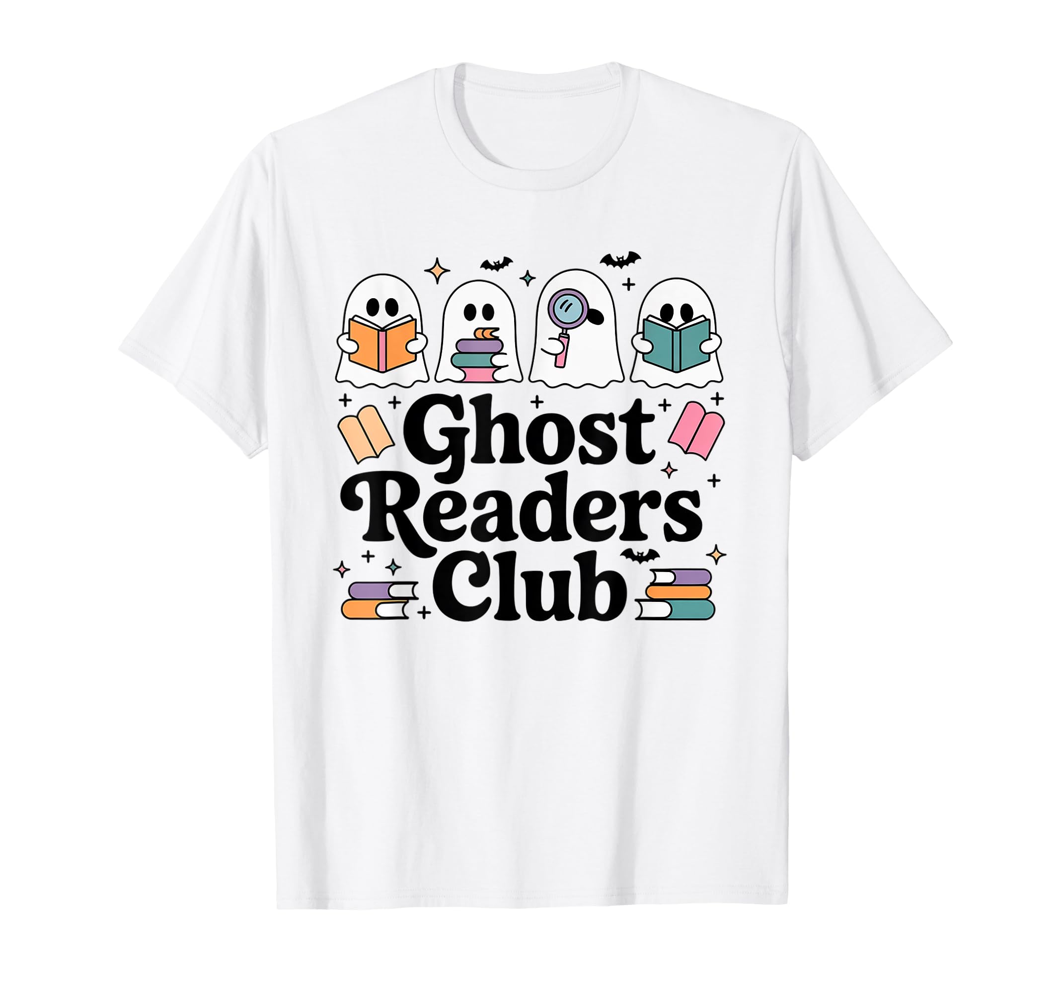 Ghost Reading Books Librarian T-Shirt - Aesthetic Graphic Men Women - T-Shirt, Sweatshirt, Hoodie