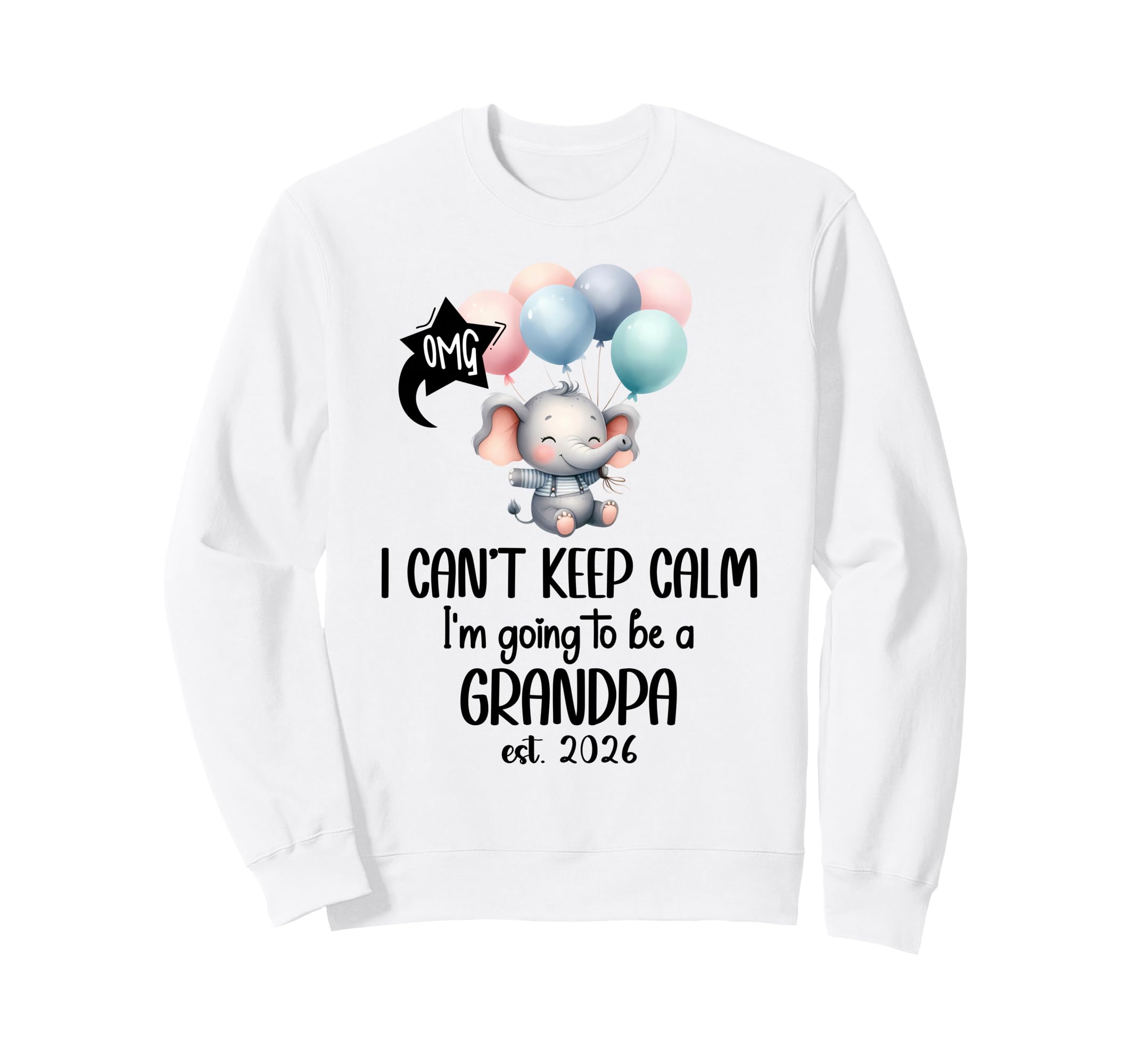 I Cant Keep Calm Im Going To Be Grandpa Sweatshirt - Unique Graphic Unisex - T-Shirt, Sweatshirt, Hoodie