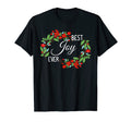 Joy Personalized Name Floral Wreath T-Shirt - Custom Art Print Unisex - T-Shirt, Sweatshirt, Hoodie