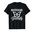 Antisocial Butterfly Funny Introvert T-Shirt - Minimalist Print Unisex - T-Shirt, Sweatshirt, Hoodie