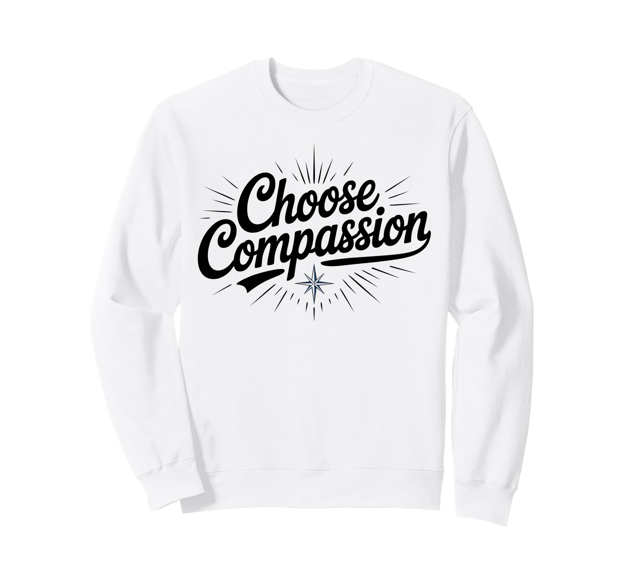 Choose Compassion Yoga Circle Meditation Sweatshirt - Graphic Print Unisex - T-Shirt, Sweatshirt, Hoodie
