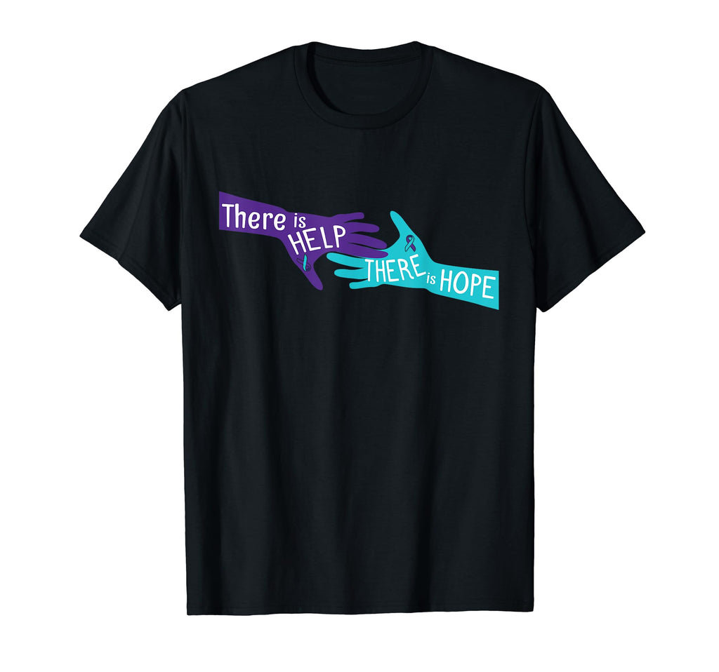 There Is Help Hope Suicide Awareness T-Shirt - Custom Art Print Men Women - T-Shirt, Sweatshirt, Hoodie