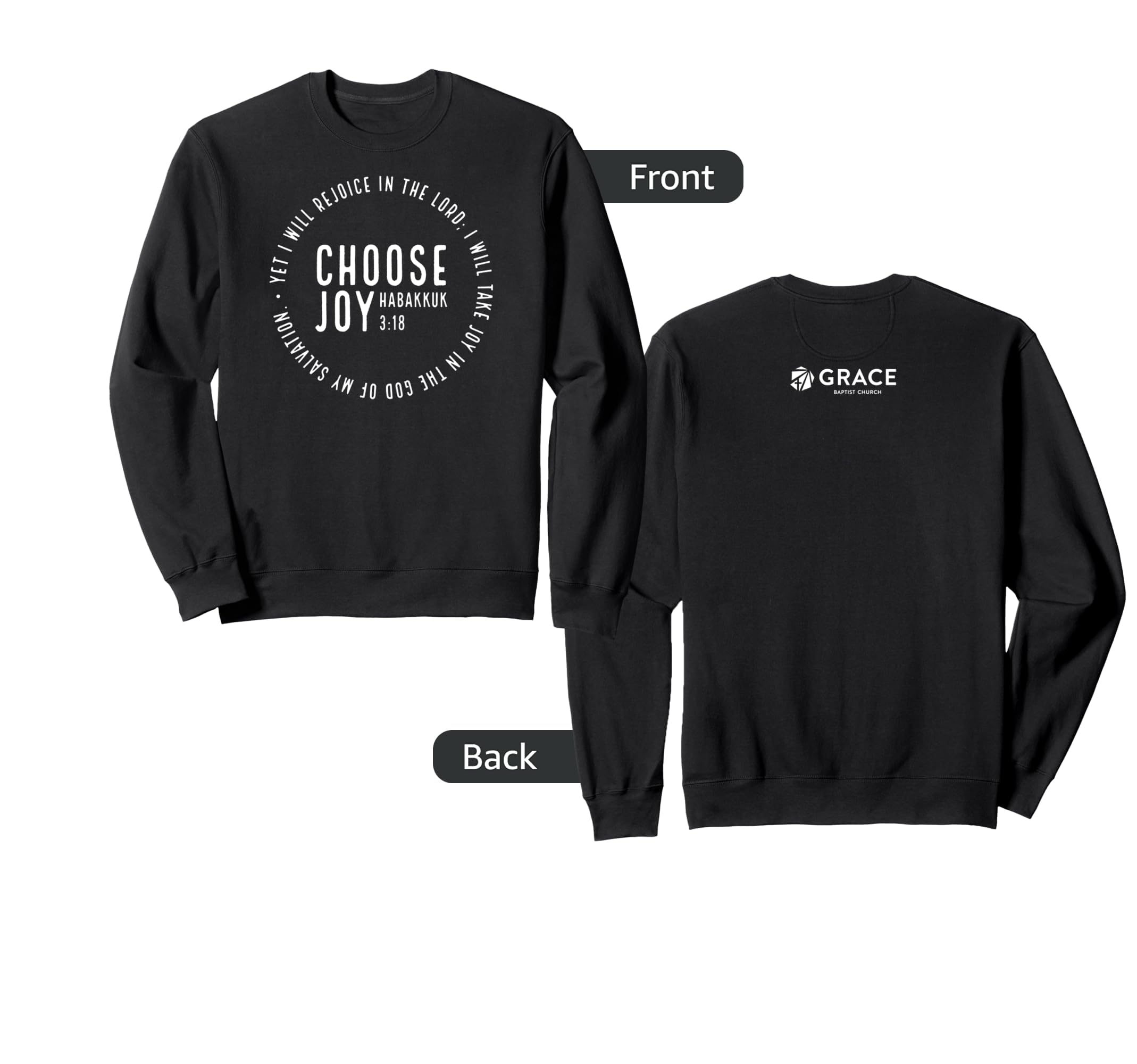 Choose Joy Circle Habakkuk 3 18 Sweatshirt - Novelty Apparel Unisex - T-Shirt, Sweatshirt, Hoodie