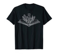 Floral Flower Book Reading Bookworm T-Shirt - Casual Everyday Wear Unisex - T-Shirt, Sweatshirt, Hoodie