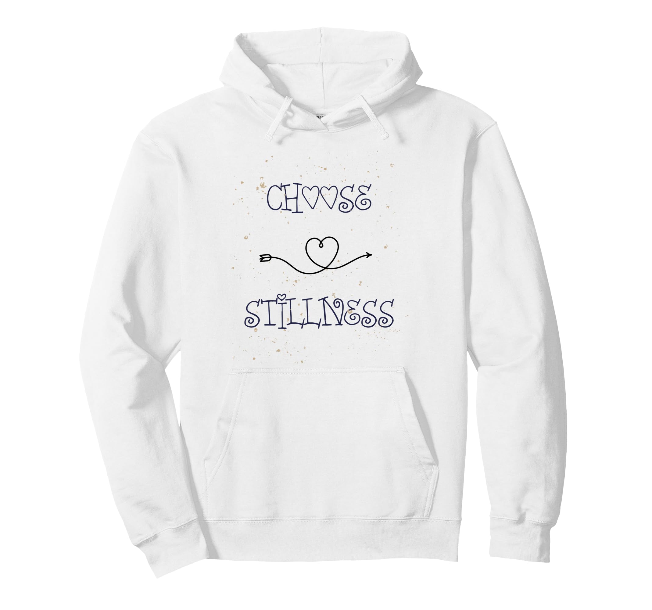 Choose Stillness Minimalist Heart Hoodie - Fun Novelty Design for Adults - T-Shirt, Sweatshirt, Hoodie