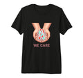 We Care Hands Ribbon Support T-Shirt - Aesthetic Graphic Men Women - T-Shirt, Sweatshirt, Hoodie