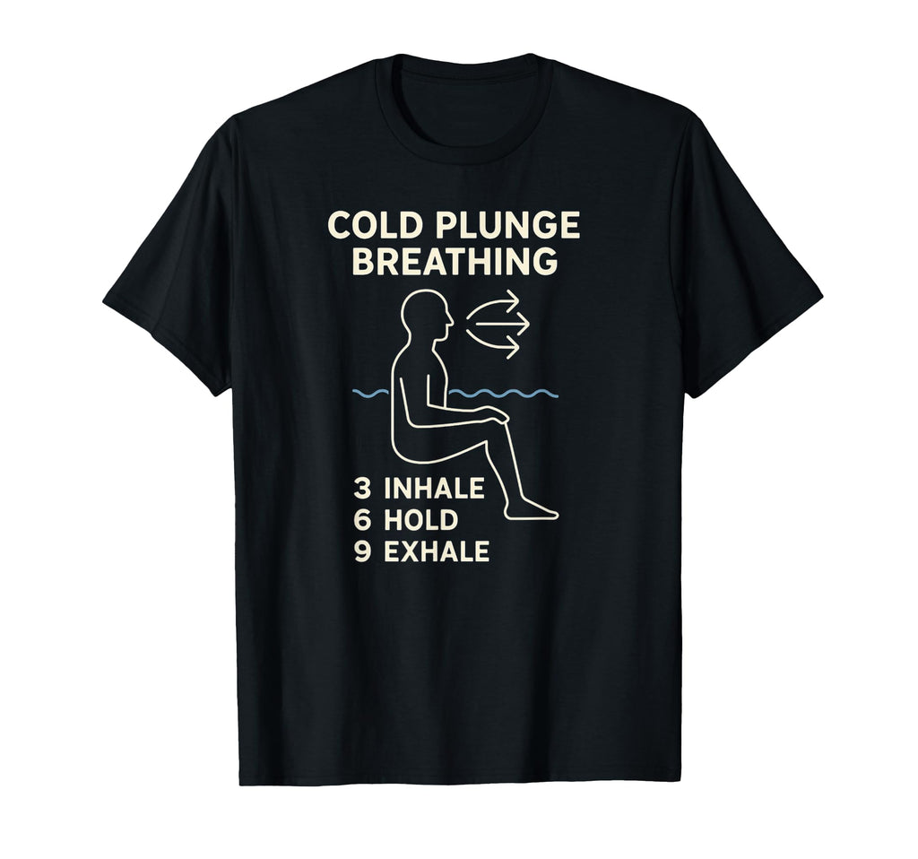 Cold Plunge Breathing Guide Ice Bath T-Shirt - Aesthetic Graphic Unisex - T-Shirt, Sweatshirt, Hoodie