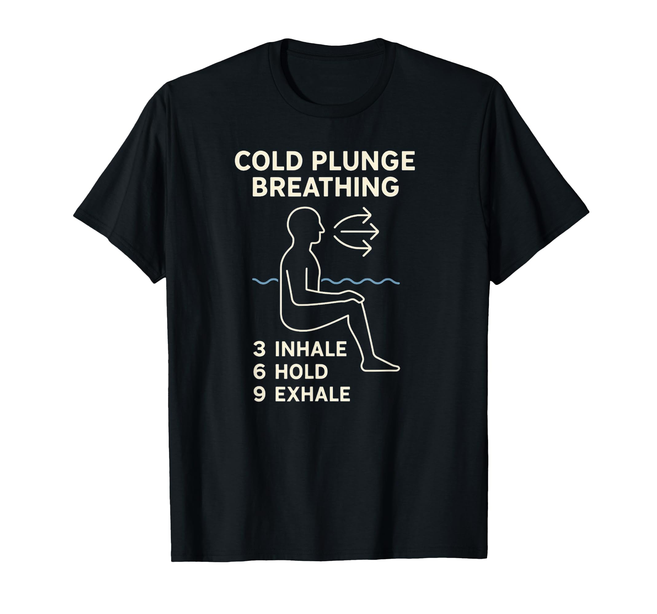 Cold Plunge Breathing Guide Ice Bath T-Shirt - Aesthetic Graphic Unisex - T-Shirt, Sweatshirt, Hoodie