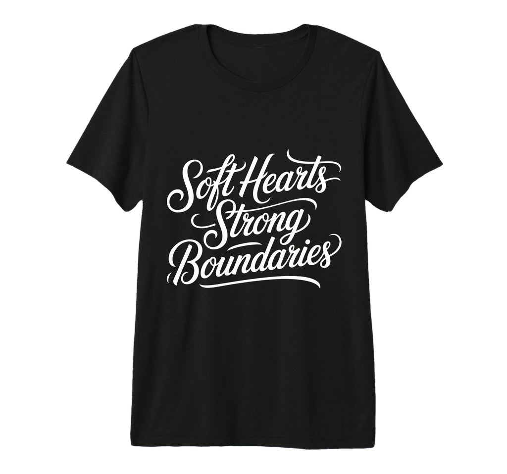 Soft Hearts Strong Boundaries T-Shirt - Casual Everyday Wear Unisex - T-Shirt, Sweatshirt, Hoodie
