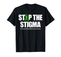 Stop Stigma Green Ribbon Mental Health T-Shirt - Minimalist Print Unisex - T-Shirt, Sweatshirt, Hoodie