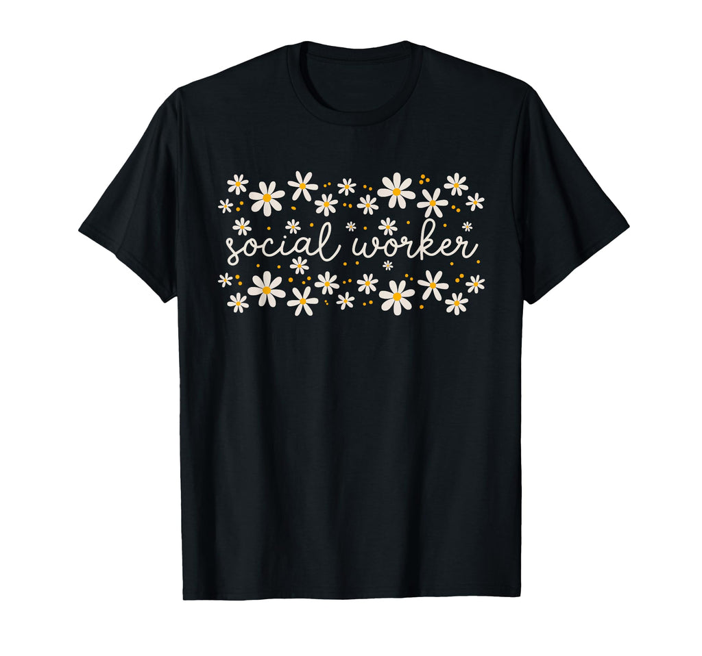 Social Worker Flower Floral Caseworker T-Shirt - Aesthetic Graphic Unisex - T-Shirt, Sweatshirt, Hoodie