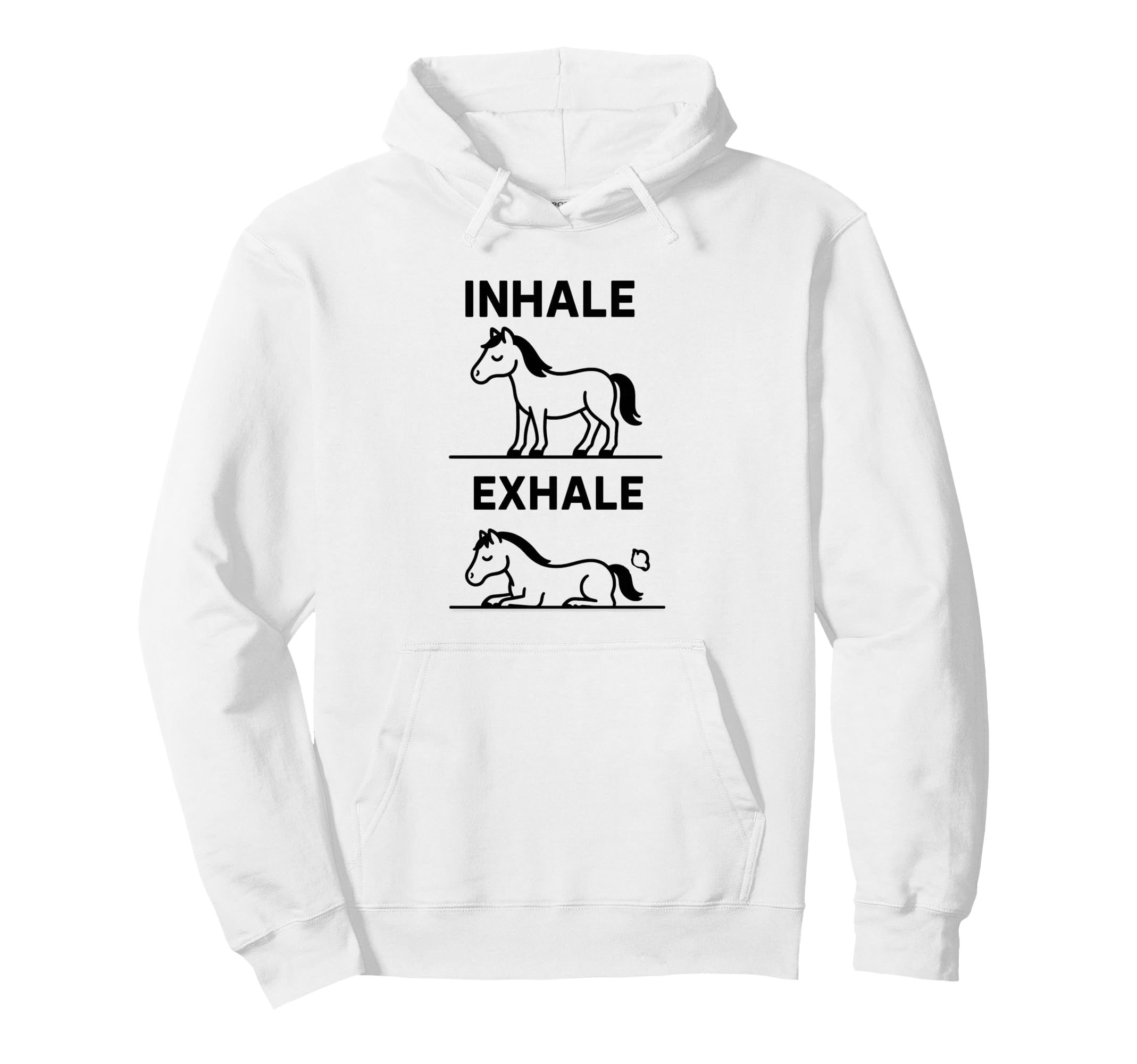 Funny Yoga Inhale Exhale Pooping Animal Hoodie - Novelty Apparel Unisex - T-Shirt, Sweatshirt, Hoodie