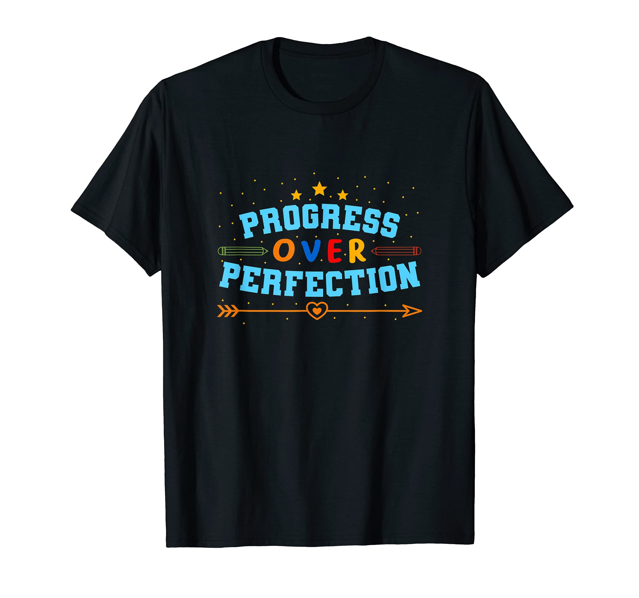 Progress Over Perfection Positive T-Shirt - Unique Graphic for Adults - T-Shirt, Sweatshirt, Hoodie